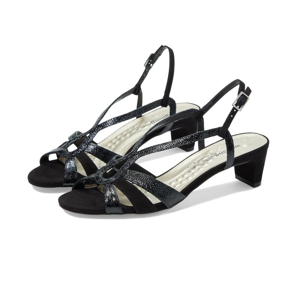 Walking Cradles Leandra Black Suede Patent Size 9.5, W-121505